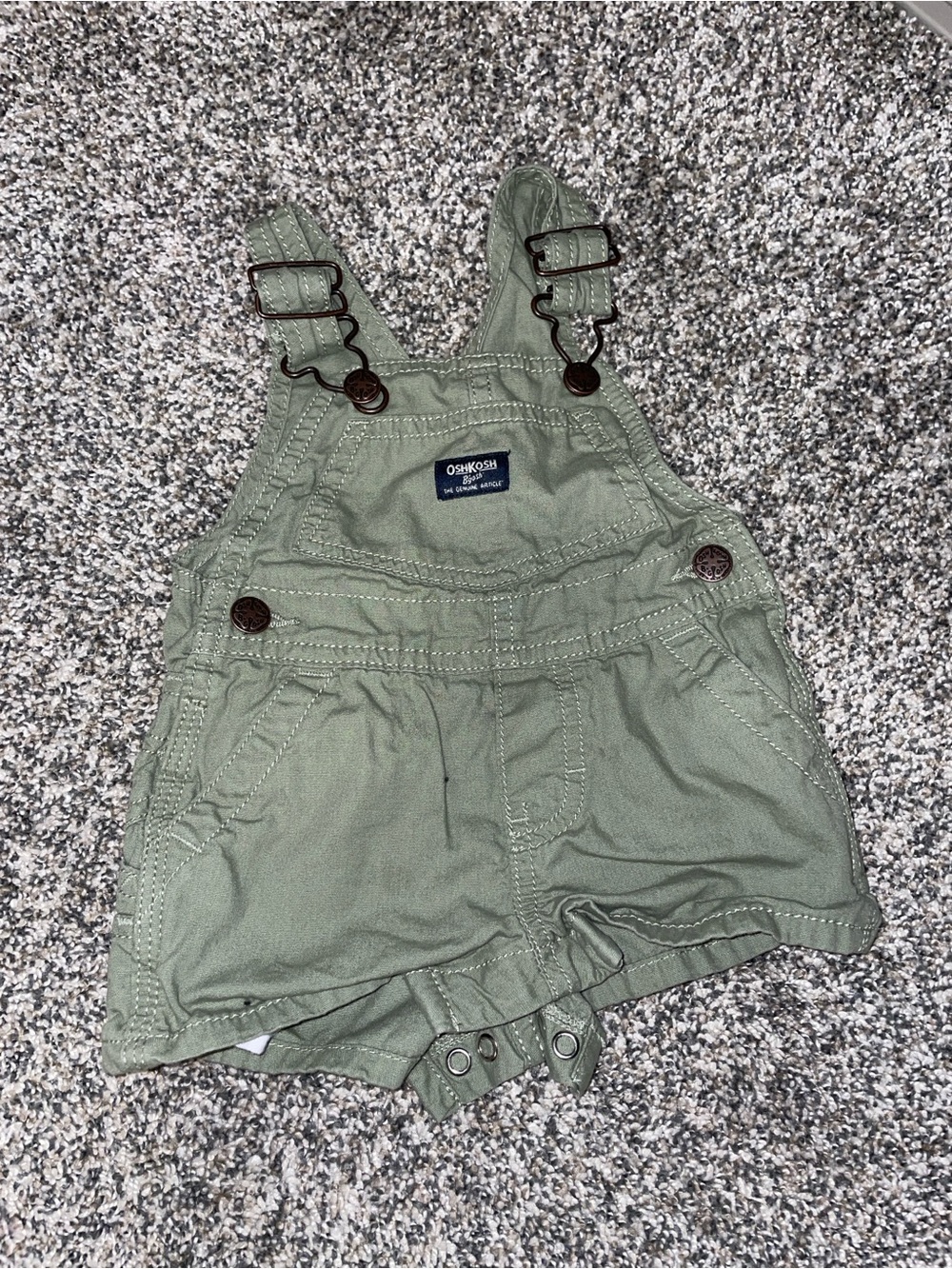OshKosh B'gosh Olive Green Shortall Overalls